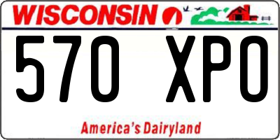 WI license plate 570XPO