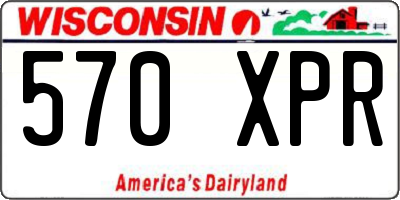 WI license plate 570XPR