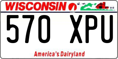 WI license plate 570XPU