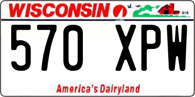 WI license plate 570XPW