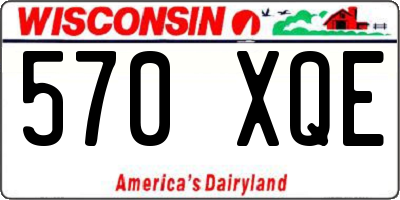 WI license plate 570XQE