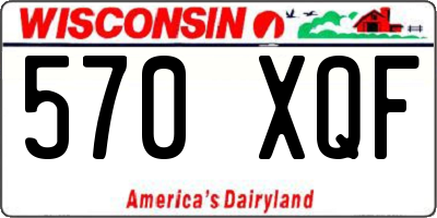 WI license plate 570XQF