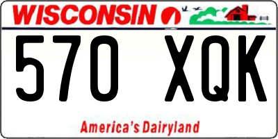 WI license plate 570XQK