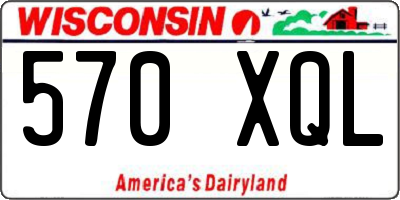 WI license plate 570XQL