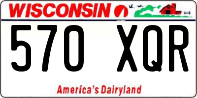 WI license plate 570XQR