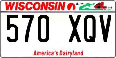 WI license plate 570XQV