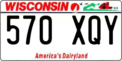WI license plate 570XQY