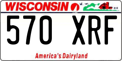 WI license plate 570XRF