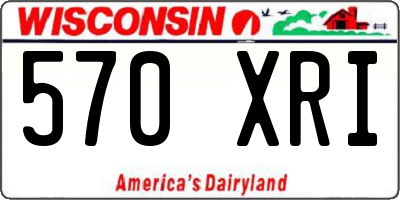 WI license plate 570XRI