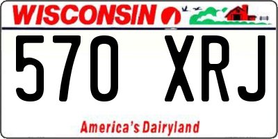 WI license plate 570XRJ
