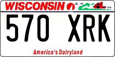 WI license plate 570XRK