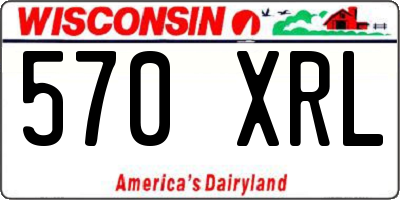 WI license plate 570XRL