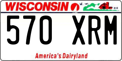WI license plate 570XRM