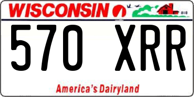 WI license plate 570XRR