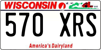 WI license plate 570XRS