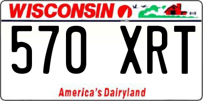 WI license plate 570XRT