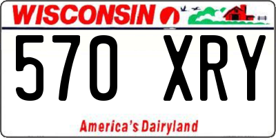 WI license plate 570XRY