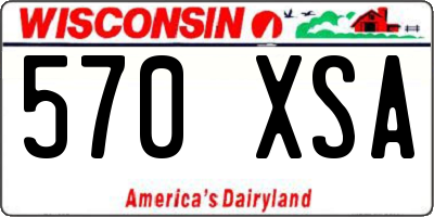 WI license plate 570XSA