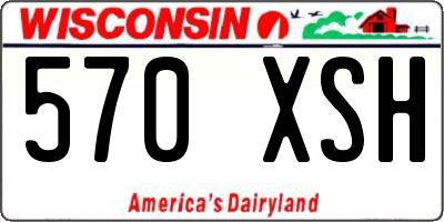 WI license plate 570XSH