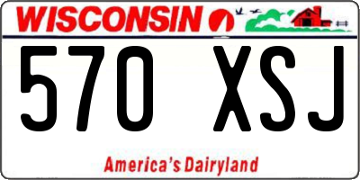 WI license plate 570XSJ