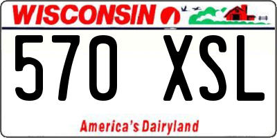 WI license plate 570XSL