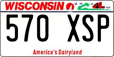 WI license plate 570XSP