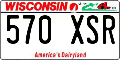 WI license plate 570XSR