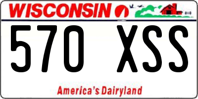 WI license plate 570XSS