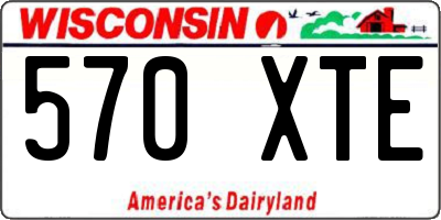 WI license plate 570XTE
