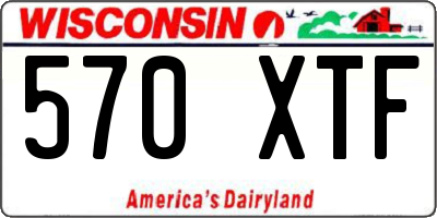 WI license plate 570XTF