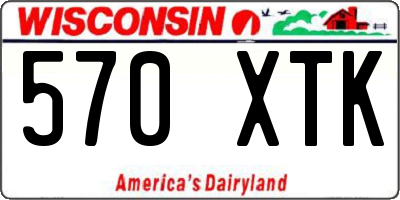 WI license plate 570XTK