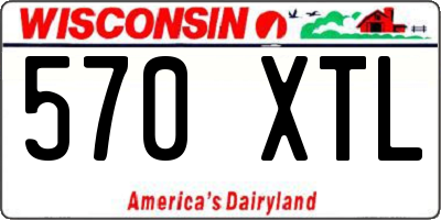 WI license plate 570XTL