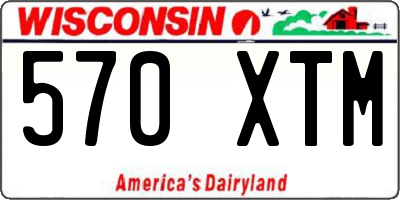 WI license plate 570XTM