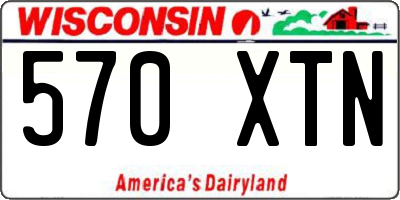 WI license plate 570XTN