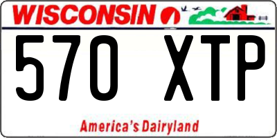 WI license plate 570XTP