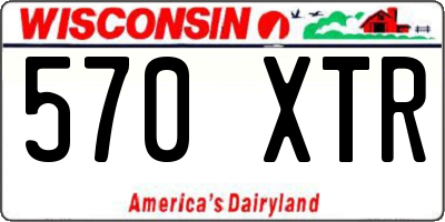 WI license plate 570XTR