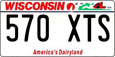 WI license plate 570XTS
