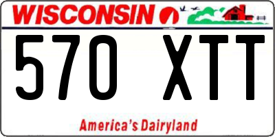 WI license plate 570XTT