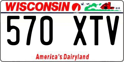 WI license plate 570XTV