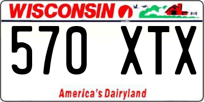 WI license plate 570XTX