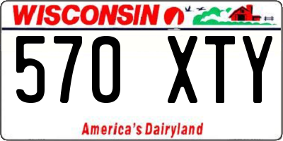 WI license plate 570XTY