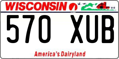 WI license plate 570XUB