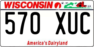 WI license plate 570XUC