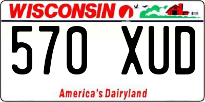 WI license plate 570XUD
