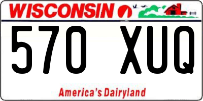 WI license plate 570XUQ