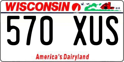 WI license plate 570XUS