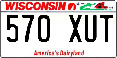 WI license plate 570XUT