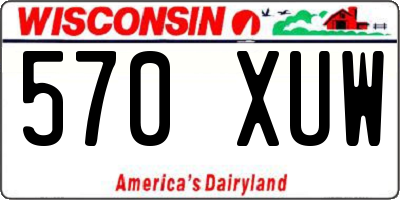WI license plate 570XUW