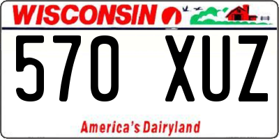 WI license plate 570XUZ