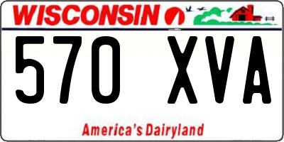 WI license plate 570XVA
